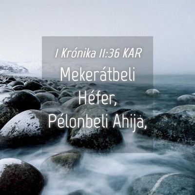 Picture 04 - 1 Krónika 11:36 KAR - Mekerátbeli Héfer, Pélonbeli - Bible Verse Picture
