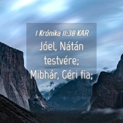 Picture 04 - 1 Krónika 11:38 KAR - Jóel, Nátán testvére; Mibhár, Géri - Bible Verse Picture