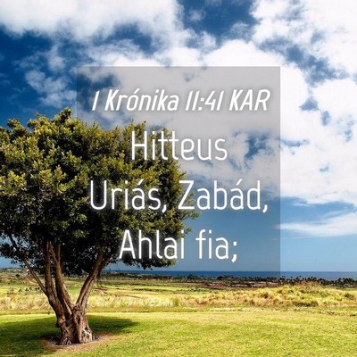 Picture 04 - 1 Krónika 11:41 KAR - Hitteus Uriás, Zabád, Ahlai - Bible Verse Picture