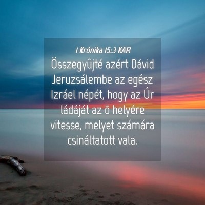 Picture 04 - 1 Krónika 15:3 KAR - Összegyûjté azért Dávid Jeruzsálembe az - Bible Verse Picture