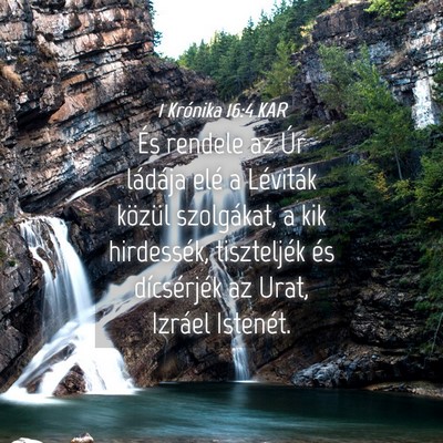 Picture 04 - 1 Krónika 16:4 KAR - És rendele az Úr ládája elé a Léviták - Bible Verse Picture