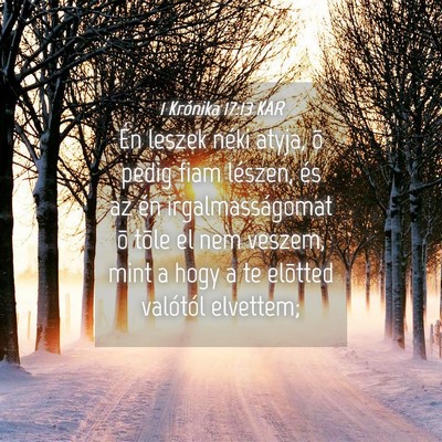 Picture 04 - 1 Krónika 17:13 KAR - Én leszek néki atyja, õ pedig fiam lészen, - Bible Verse Picture