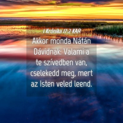 Picture 04 - 1 Krónika 17:2 KAR - Akkor monda Nátán Dávidnak: Valami a te - Bible Verse Picture