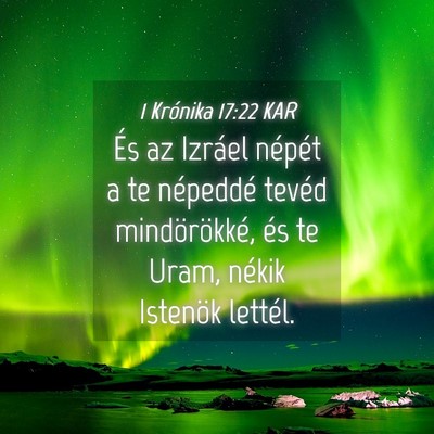Picture 04 - 1 Krónika 17:22 KAR - És az Izráel népét a te népeddé tevéd - Bible Verse Picture