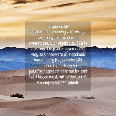 Picture 04 - 1 Krónika 21:12 KAR - Vagy három esztendeig való éhséget, vagy hogy - Bible Verse Picture