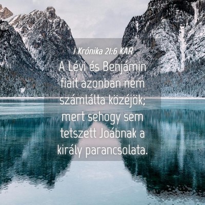 Picture 04 - 1 Krónika 21:6 KAR - A Lévi és Benjámin fiait azonban nem - Bible Verse Picture