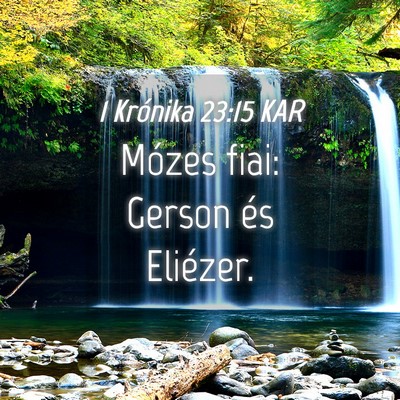 Picture 04 - 1 Krónika 23:15 KAR - Mózes fiai: Gerson és - Bible Verse Picture