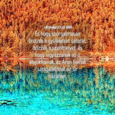 Picture 04 - 1 Krónika 23:32 KAR - És hogy szorgalmasan õrizzék a gyülekezet - Bible Verse Picture