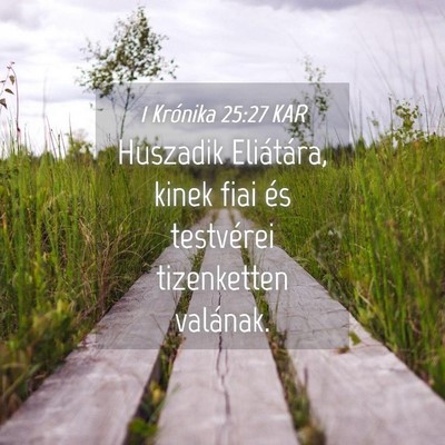 Picture 04 - 1 Krónika 25:27 KAR - Huszadik Eliátára, kinek fiai és testvérei - Bible Verse Picture