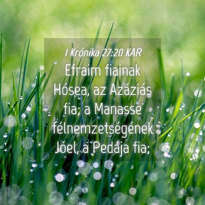 Picture 04 - 1 Krónika 27:20 KAR - Efraim fiainak Hósea, az Azáziás fia; a - Bible Verse Picture
