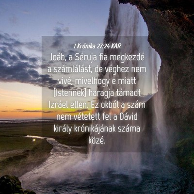 Picture 04 - 1 Krónika 27:24 KAR - Joáb, a Séruja fia megkezdé a számlálást, - Bible Verse Picture
