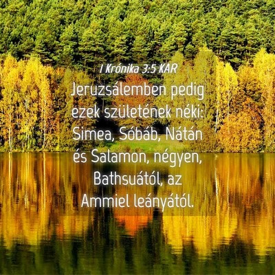 Picture 04 - 1 Krónika 3:5 KAR - Jeruzsálemben pedig ezek születének néki: - Bible Verse Picture