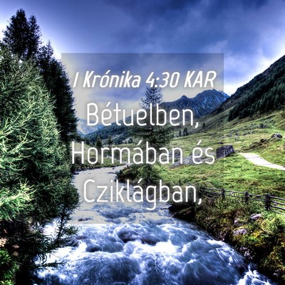 Picture 04 - 1 Krónika 4:30 KAR - Bétuelben, Hormában és - Bible Verse Picture