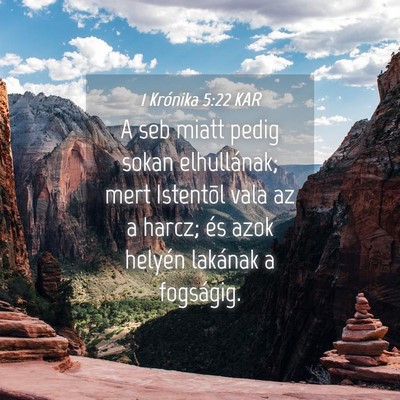 Picture 04 - 1 Krónika 5:22 KAR - A seb miatt pedig sokan elhullának; mert - Bible Verse Picture
