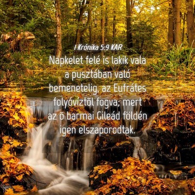 Picture 04 - 1 Krónika 5:9 KAR - Napkelet felé is lakik vala a pusztában való - Bible Verse Picture