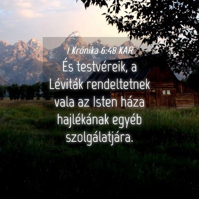 Picture 04 - 1 Krónika 6:48 KAR - És testvéreik, a Léviták rendeltetnek vala az - Bible Verse Picture