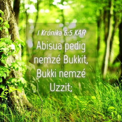 Picture 04 - 1 Krónika 6:5 KAR - Abisua pedig nemzé Bukkit, Bukki nemzé - Bible Verse Picture