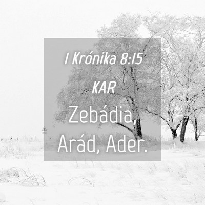 Picture 04 - 1 Krónika 8:15 KAR - Zebádia, Arád, - Bible Verse Picture