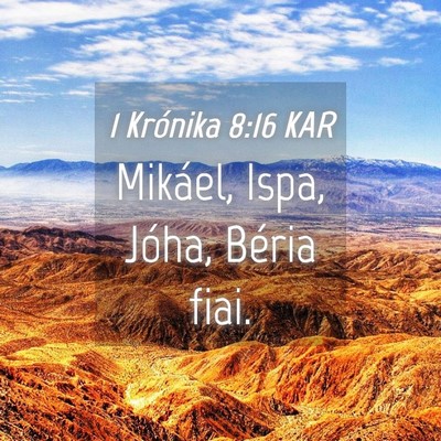 Picture 04 - 1 Krónika 8:16 KAR - Mikáel, Ispa, Jóha, Béria - Bible Verse Picture