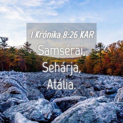 Picture 04 - 1 Krónika 8:26 KAR - Samsérai, Sehárja, - Bible Verse Picture