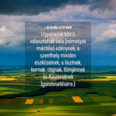 Picture 04 - 1 Krónika 9:29 KAR - Ugyanazok közül választattak vala [némelyek - Bible Verse Picture
