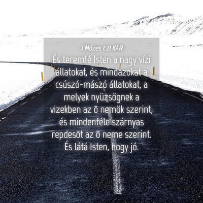 Picture 04 - 1 Mózes 1:21 KAR - És teremté Isten a nagy vízi állatokat, és - Bible Verse Picture