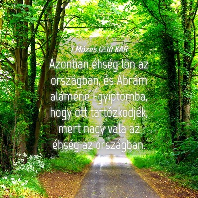 Picture 04 - 1 Mózes 12:10 KAR - Azonban éhség lõn az országban, és Ábrám - Bible Verse Picture