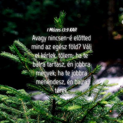 Picture 04 - 1 Mózes 13:9 KAR - Avagy nincsen-é elõtted mind az egész föld? - Bible Verse Picture