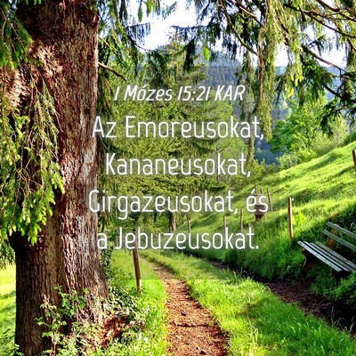 Picture 04 - 1 Mózes 15:21 KAR - Az Emoreusokat, Kananeusokat, Girgazeusokat, és - Bible Verse Picture