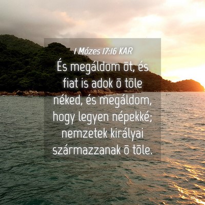Picture 04 - 1 Mózes 17:16 KAR - És megáldom õt, és fiat is adok õ tõle - Bible Verse Picture