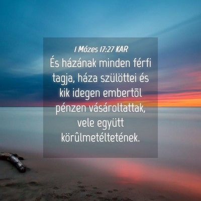 Picture 04 - 1 Mózes 17:27 KAR - És házának minden férfi tagja, háza - Bible Verse Picture