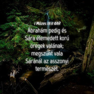Picture 04 - 1 Mózes 18:11 KAR - Ábrahám pedig és Sára élemedett korú - Bible Verse Picture