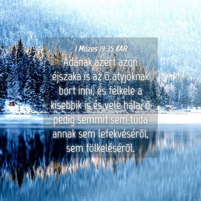 Picture 04 - 1 Mózes 19:35 KAR - Adának azért azon éjszaka is az õ atyjoknak - Bible Verse Picture