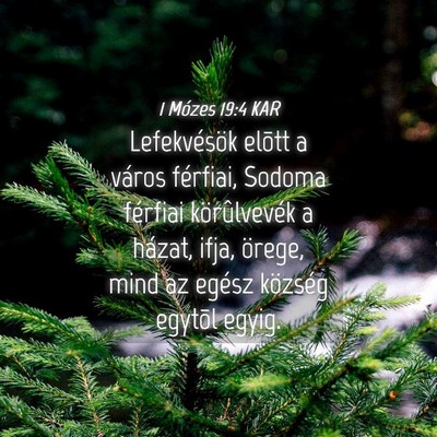 Picture 04 - 1 Mózes 19:4 KAR - Lefekvésök elõtt a város férfiai, Sodoma - Bible Verse Picture