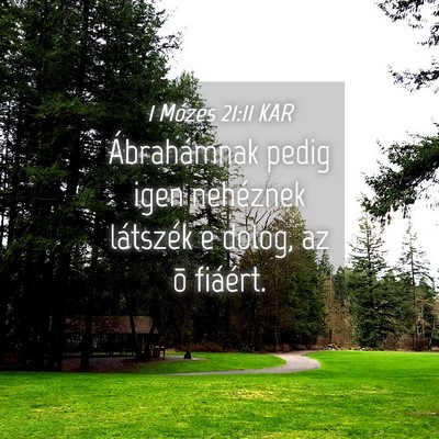 Picture 04 - 1 Mózes 21:11 KAR - Ábrahámnak pedig igen nehéznek látszék e - Bible Verse Picture