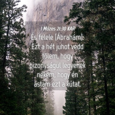 Picture 04 - 1 Mózes 21:30 KAR - És felele [Ábrahám]: Ezt a hét juhot vedd - Bible Verse Picture