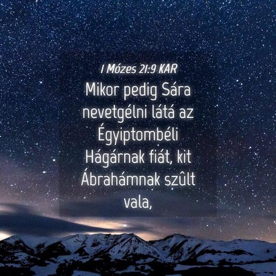 Picture 04 - 1 Mózes 21:9 KAR - Mikor pedig Sára nevetgélni látá az - Bible Verse Picture