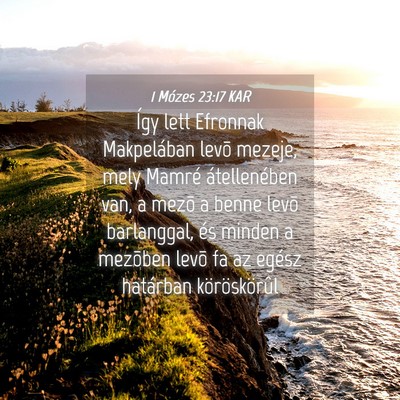 Picture 04 - 1 Mózes 23:17 KAR - Így lett Efronnak Makpelában levõ mezeje, mely - Bible Verse Picture