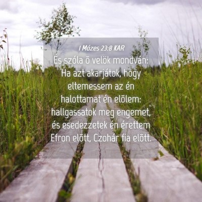 Picture 04 - 1 Mózes 23:8 KAR - És szóla õ velök mondván: Ha azt akarjátok, - Bible Verse Picture