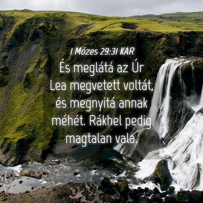 Picture 04 - 1 Mózes 29:31 KAR - És meglátá az Úr Lea megvetett voltát, és - Bible Verse Picture