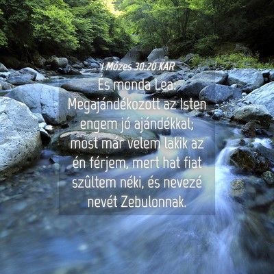 Picture 04 - 1 Mózes 30:20 KAR - És monda Lea: Megajándékozott az Isten engem - Bible Verse Picture
