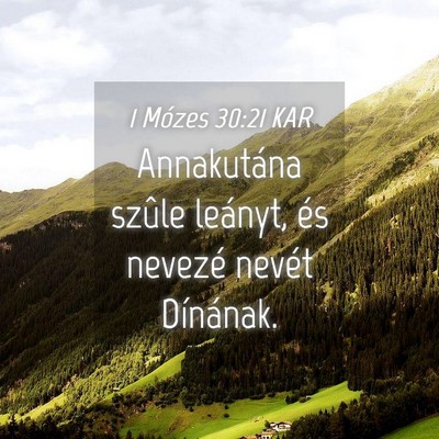 Picture 04 - 1 Mózes 30:21 KAR - Annakutána szûle leányt, és nevezé nevét - Bible Verse Picture