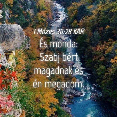Picture 04 - 1 Mózes 30:28 KAR - És monda: Szabj bért magadnak és én - Bible Verse Picture