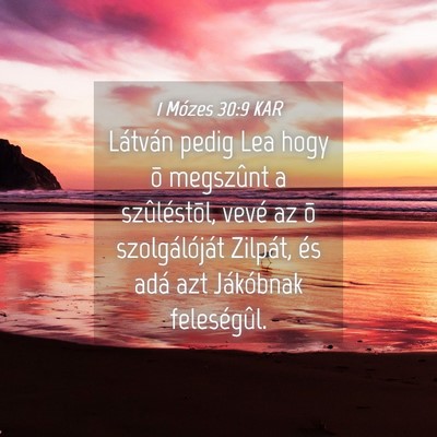 Picture 04 - 1 Mózes 30:9 KAR - Látván pedig Lea hogy õ megszûnt a - Bible Verse Picture