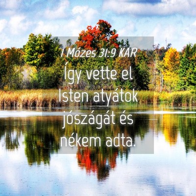 Picture 04 - 1 Mózes 31:9 KAR - Így vette el Isten atyátok jószágát és - Bible Verse Picture
