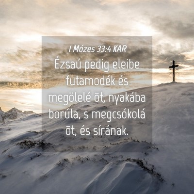 Picture 04 - 1 Mózes 33:4 KAR - Ézsaú pedig eleibe futamodék és megölelé - Bible Verse Picture