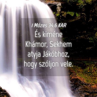 Picture 04 - 1 Mózes 34:6 KAR - És kiméne Khámor, Sekhem atyja Jákóbhoz, - Bible Verse Picture