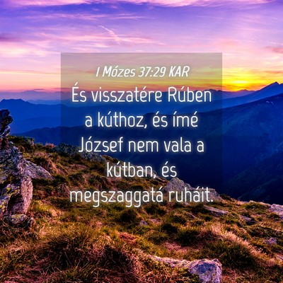 Picture 04 - 1 Mózes 37:29 KAR - És visszatére Rúben a kúthoz, és ímé - Bible Verse Picture