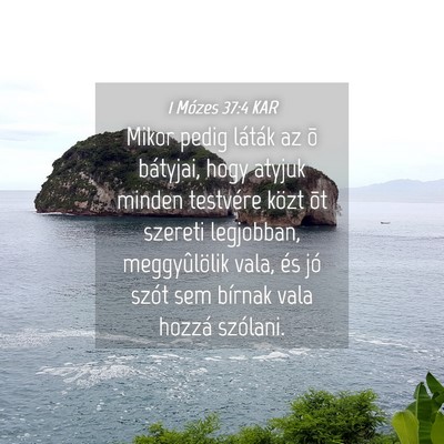 Picture 04 - 1 Mózes 37:4 KAR - Mikor pedig láták az õ bátyjai, hogy atyjuk - Bible Verse Picture