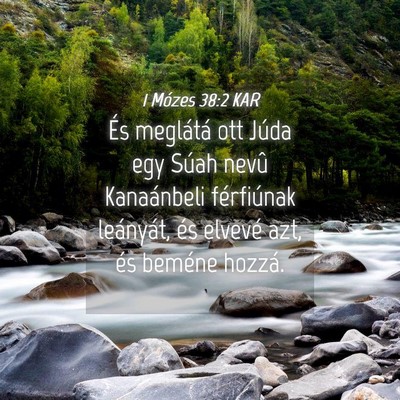 Picture 04 - 1 Mózes 38:2 KAR - És meglátá ott Júda egy Súah nevû - Bible Verse Picture